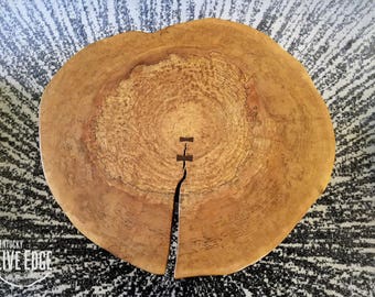 Round Coffee Table- Live Edge- Industrial- Tree Slice- Log- Rustic- Furniture- Living Room- Side Table- End Table- Natural Wood- Maple Slab