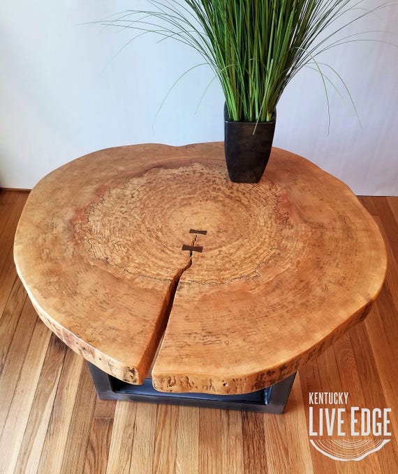 Round Coffee Table Live Edge Industrial Tree Slice Log Round Coffee Table Live Edge Industrial, Round Wood Slice Coffee Table