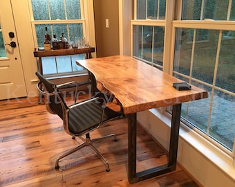 Custom Live Edge Desk: A Touch of Nature for Your Office