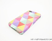 Pastel Geometric Triangle iPhone 4 Case, iPhone 4s Case, iPhone 4 Cover, Hard Apple iPhone Case, Cases