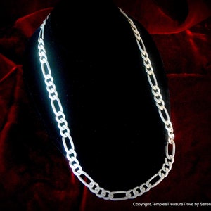 アクセサリー vintage figaro chain silver necklace Sterling Silver - Necklace Vintage Figaro Chain, Marked