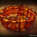Baltic Amber Stretch Bracelet 26.34gms Cognac Baltic Amber Cuff large beads unisex Baltic Amber Cuff Vintage Amber Cuff Bracelet from Europe