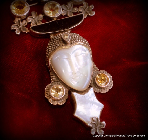 Statement Goddess Brooch Pendant~Multiple Stone C… - image 4