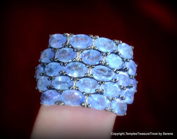 Violet Tanzanite Statement Cluster Ring~US Size 6… - image 6