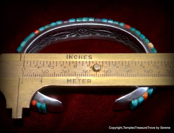 48.8 Grams Navajo Cobblestone Multi Gem Cuff Brac… - image 4