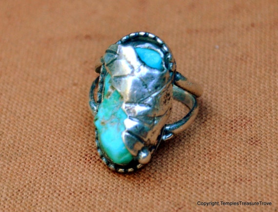 オールドポーン ナバホ ターコイズ リング サイズ 10 ~ ターコイズ