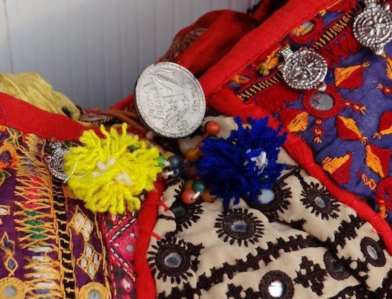 インド バンジャラ族 民族衣装 髪飾り ヴィンテージ トライバル