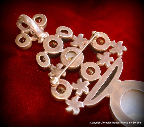 Statement Goddess Brooch Pendant~Multiple Stone C… - image 6