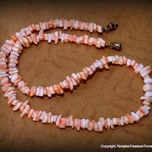 Red Lip Shell Heishi Beads 16.5 Inch Beachy Choker~Peachy Pink Pastel Luana Shell Necklace~Unisex Southwestern Heishi Necklace~Beachy Choker