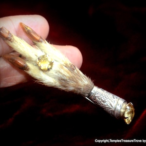 Victorian Sterling  Signed Grouse Foot Brooch~Gothic Grouse Foot Kilt Pin~Scottish Grouse Foot~Ward Brothers Hallmarked Grouse Foot Kilt Pin