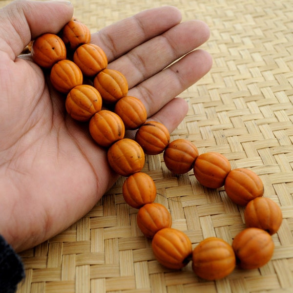 SALE Choose from three colors Konyak Naga Old Vintage  Glass Melon Beads Necklace Nepal  available in Three Colors