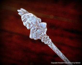 Indiase hoofd 925 lepel ~ BMCo 1900-1940 sterling bestek ~ housewarmingcadeau ~ zuidwestelijke gegraveerde souvenirlepel ~ housewarmingcadeau ~ cadeau voor moeder