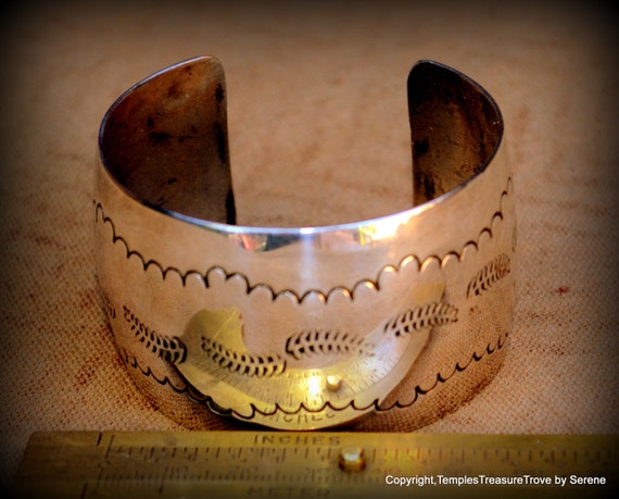 Signed Navajo Cuff~Navajo Cuff Bracelet by Dennis… - image 3