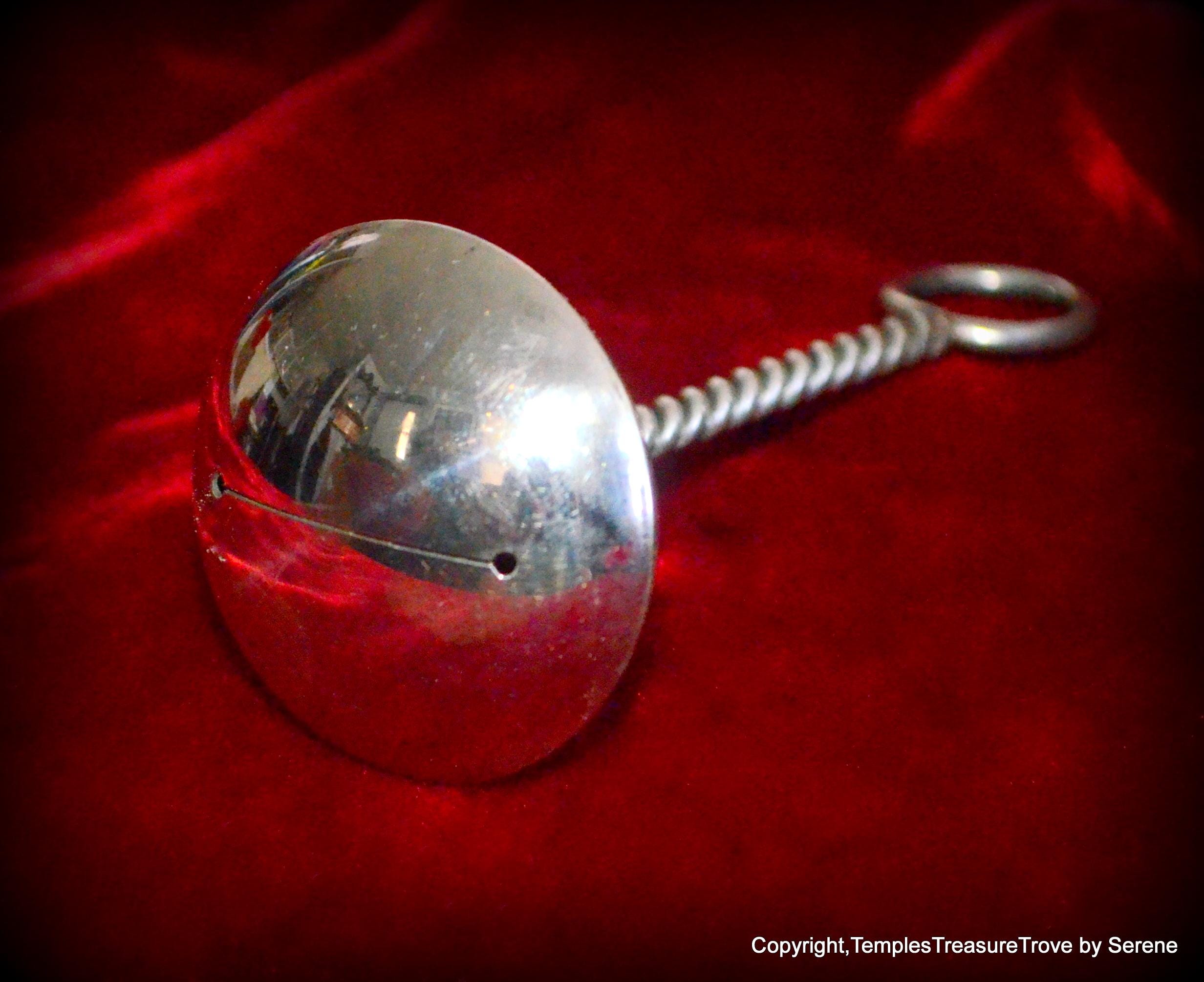 Tin Rattle Victorian Sterling Baby Rattle by Web Silver Co.~heirloom Christmas ...