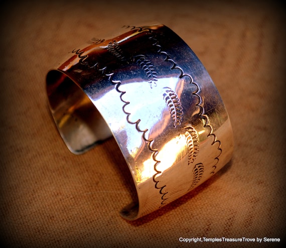 Signed Navajo Cuff~Navajo Cuff Bracelet by Dennis… - image 10