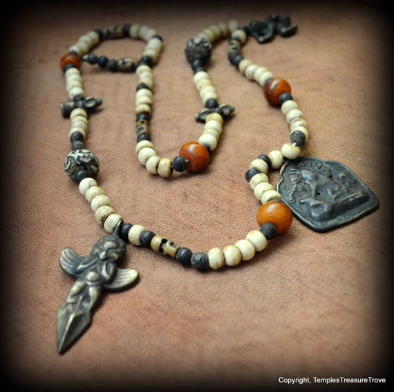 Unisex Nagaland Tribal Necklace/Bronze Talisman C… - image 4