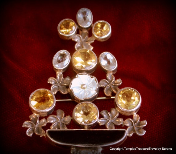 Statement Goddess Brooch Pendant~Multiple Stone C… - image 8