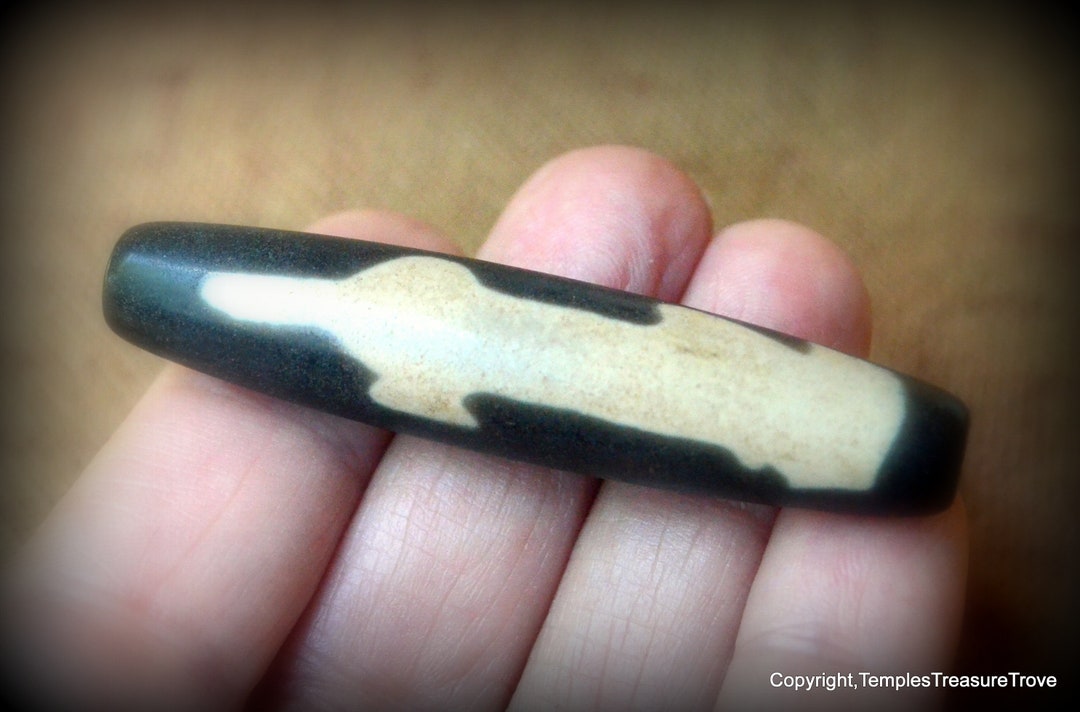 Sacred Double Kuan Yin Tibetan Dzi Beaddouble Blessings Bodhisattva