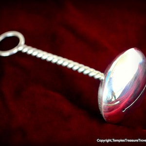 Victorian Sterling Baby Rattle by Web Silver Co.~Heirloom Christmas Gift for Baby~Maternity Gift Ideas~925 Baby Rattle~Baby&#39;s First Gift