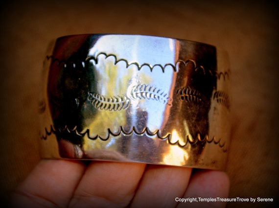 Signed Navajo Cuff~Navajo Cuff Bracelet by Dennis… - image 5