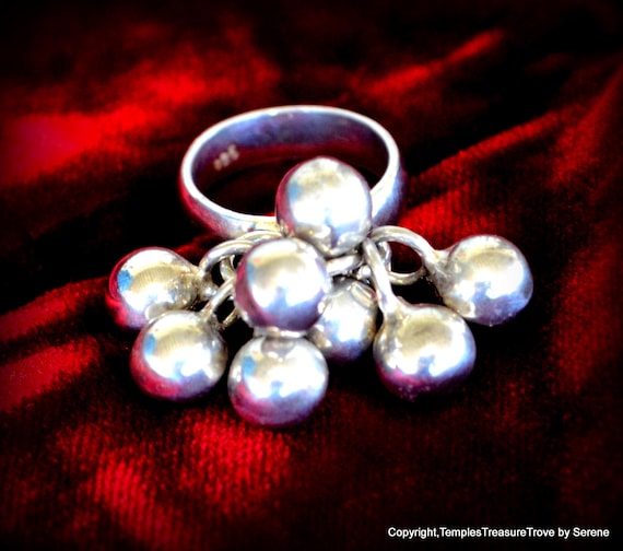 Sterling Adjustable Cha Cha Ring~Size 7 U.S. Ster… - image 1