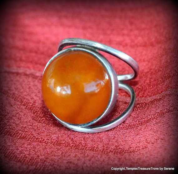 Baltic Amber Ring~Butterscotch Amber Ring Size 6~… - image 4