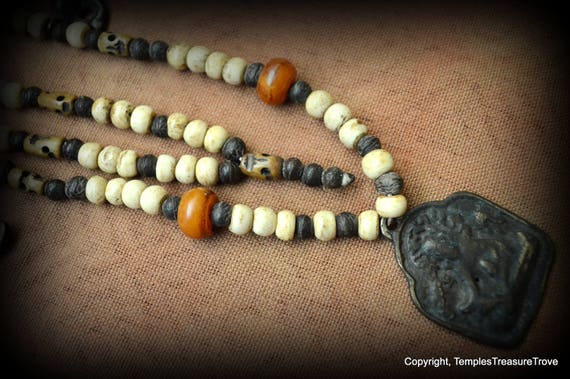 Unisex Nagaland Tribal Necklace/Bronze Talisman C… - image 9