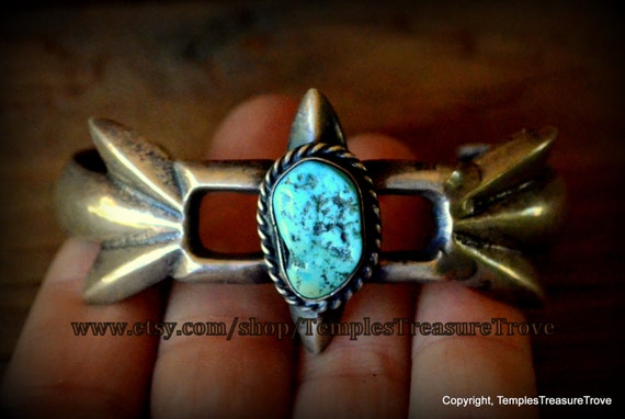 Huge!! Vintage Navajo Turquoise Pyrite Trove Sterling Silver Ring Old Huge!! Vintage Navajo Turquoise Pyrite Trove Sterling Silver Ring Old