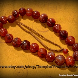 Antique Afghani Carnelian Melon Trade Beads Necklace~Pema Raka Melon Beads Necklace for her~ Imported from Kathmandu~Pema Raka Necklace