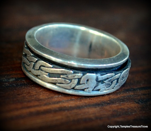 Vintage sterling spinner ring - Gem Vintage sterling spinner ring - Gem