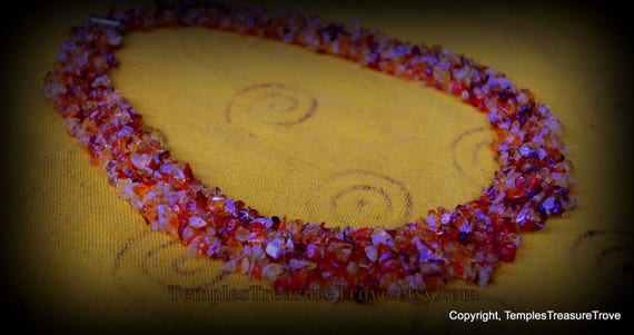 Red Carnelian Collar Necklace/ Juicy Red Carnelia… - image 5