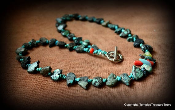 Zuni Bear Fetish Turquoise Necklace/Zuni Turquoise