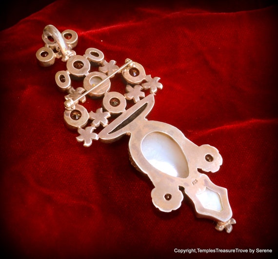 Statement Goddess Brooch Pendant~Multiple Stone C… - image 2