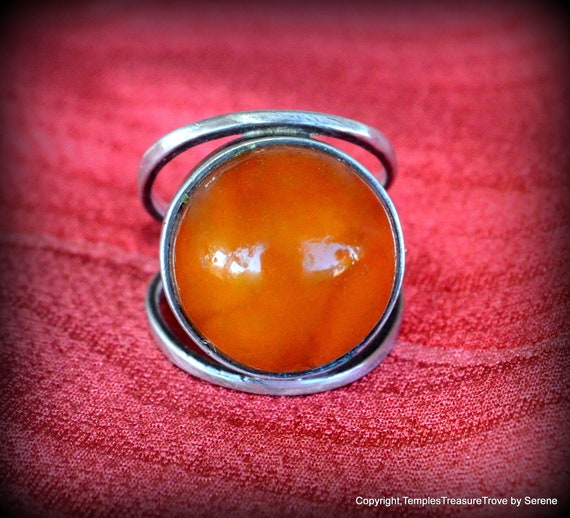 Baltic Amber Ring~Butterscotch Amber Ring Size 6~… - image 1