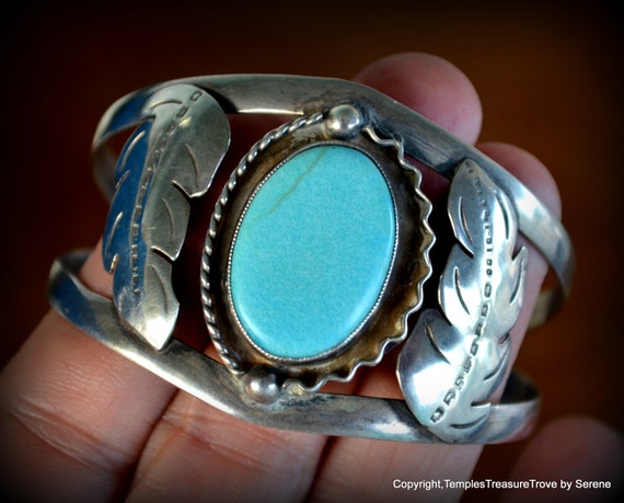 Old Pawn Mid Century Navajo Cuff~Old Pawn Navajo … - image 9