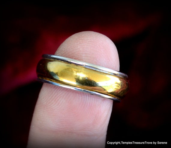 Vintage sterling spinner ring - Gem