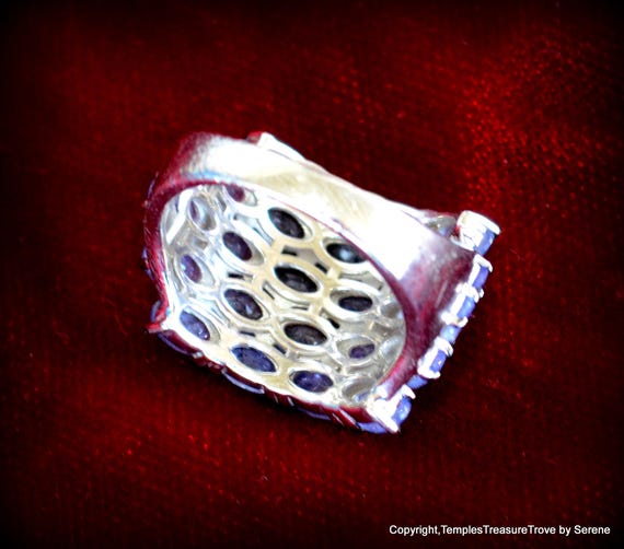 Violet Tanzanite Statement Cluster Ring~US Size 6… - image 2