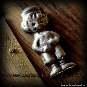 Mid Century .925 Little Dutch Boy-esque Possibly Taxco Hecho En Mexico  Signed Hollow Satin Finish Sterling Brooch Pin~Little Boy Blue Pin