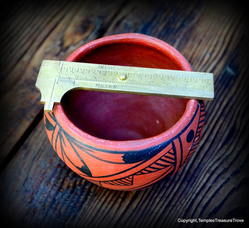 Native American Hopi Polychrome Pot~Red and Black Polychrome Hopi Pottery~Vintage Hopi Polychrome Pottery~Hopi Seed Pot~Collectible Pottery image 3