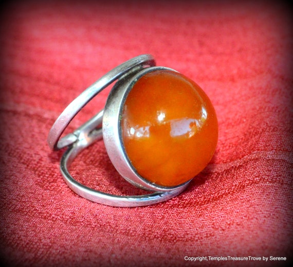 Baltic Amber Ring~Butterscotch Amber Ring Size 6~… - image 6