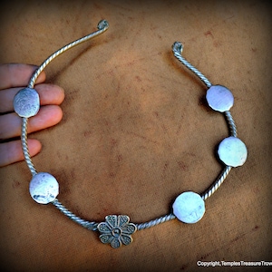 High Coin Silver Antique Neck Torque~High Coin Silver Antique Circlet~OOAK Unisex Antique Bedouin Choker~Antique Bedouin Afghani Neck Torque