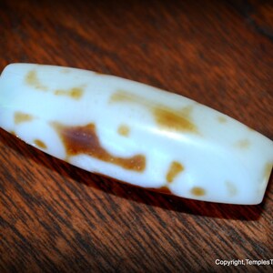 White Nine Eyes Dzi Bead~Wealth Talisman Dzi~Intelligence and Wisdom Amulet~Nine Eyes Sacred Dzi Bead~Celestial Energy Amulet Dzi from Tibet