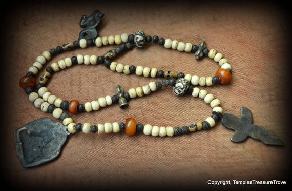 Unisex Nagaland Tribal Necklace/Bronze Talisman C… - image 7