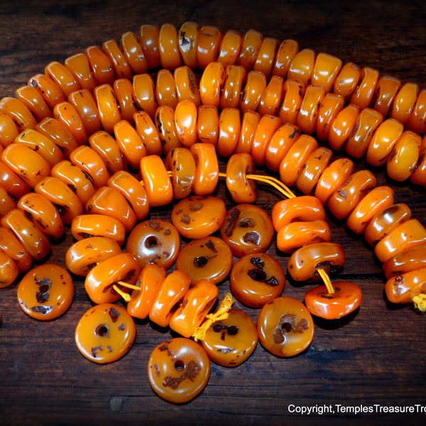 20MM Amber Resin Bead Strand~Honey Colored Amber Resin Bead Strand~Amber Resin Beads~Jewelry Making Supplies~Fair Trade Beads from Kathmandu