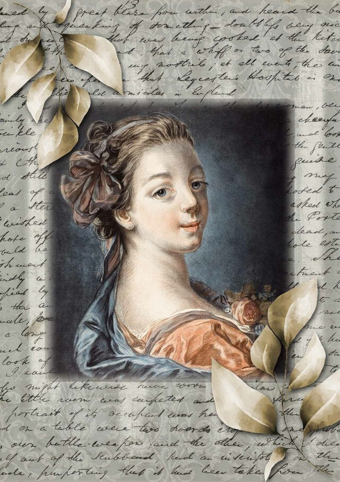 Decoupage Queen Dainty and the Queen Penelope Rice Paper for Etsy