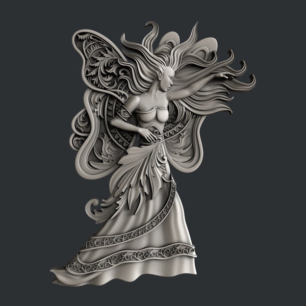 Zuri Designs Butterfly Woman  Highly Detailed Silicone Mould for Furniture, Mixed Media, Art Journals Food products  5.5″ x 4.25″ x 0.31″