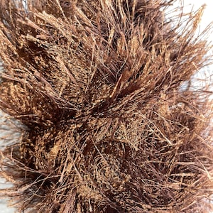 JUNK JOURNAL EMBELLISHMENTS Fibers/Eyelash Trim (Chocolate ) for use in Papercrafting, Journals, Scrapbooks, Mixed Media, Collage