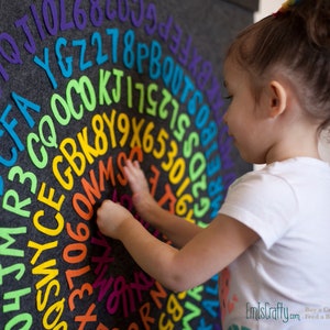 Montessori Rainbow Letters // Felt Alphabet Word Game // Giant Quiet Book // Math Numbers Counting // Felt Walls // Learn to Read