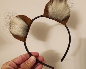 Vossenstaart En Oren, Kat Wolf Wasbeer Oren Staart Set, Dier Harige Staart Oren Hoofdbanden Halloween Kerst Kostuum Snngv