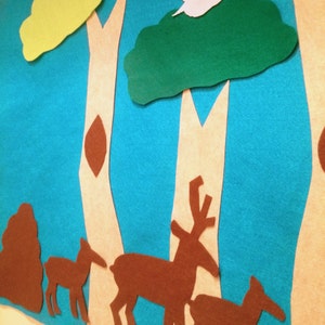 Forest Theme Party Decor // Felt Wall Montessori Learning // Kids gift ages 3, 4, 5, 6 // Learn with toys // Girl Boy image 6